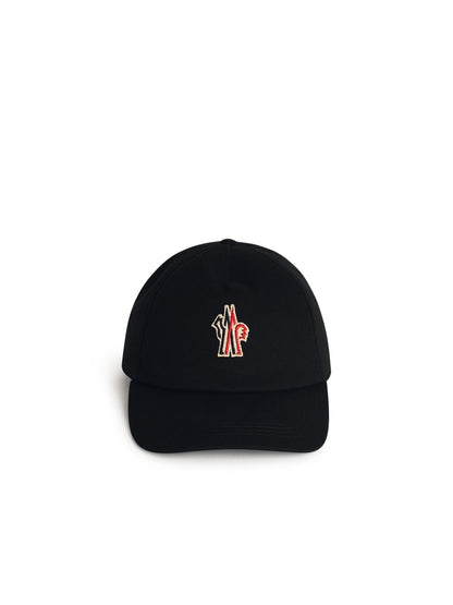 Moncler Grenoble Black Cotton Cap Men by Luosophy