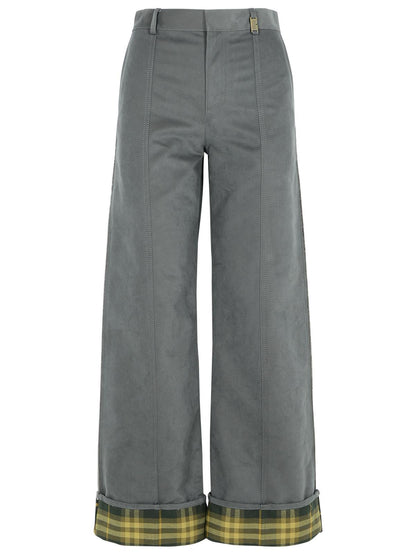 Burberry Grey Nylon Blend Trousers Women by Luosophy