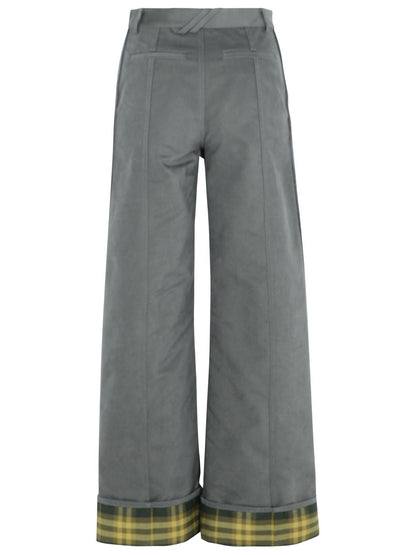 Burberry Grey Nylon Blend Trousers Women by Luosophy