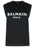 Balmain Black Cotton Tank Top Women by Luosophy