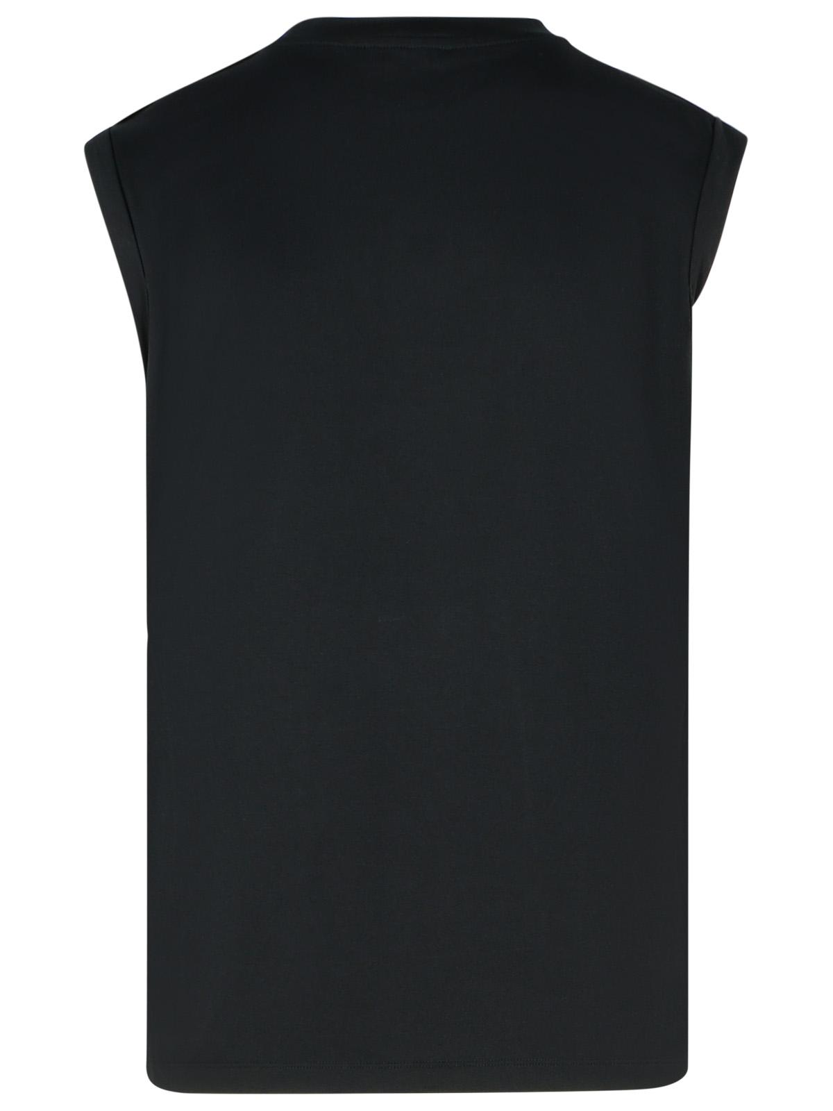Balmain Black Cotton Tank Top Women by Luosophy