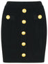 Balmain Black Viscose Blend Miniskirt Women by Luosophy
