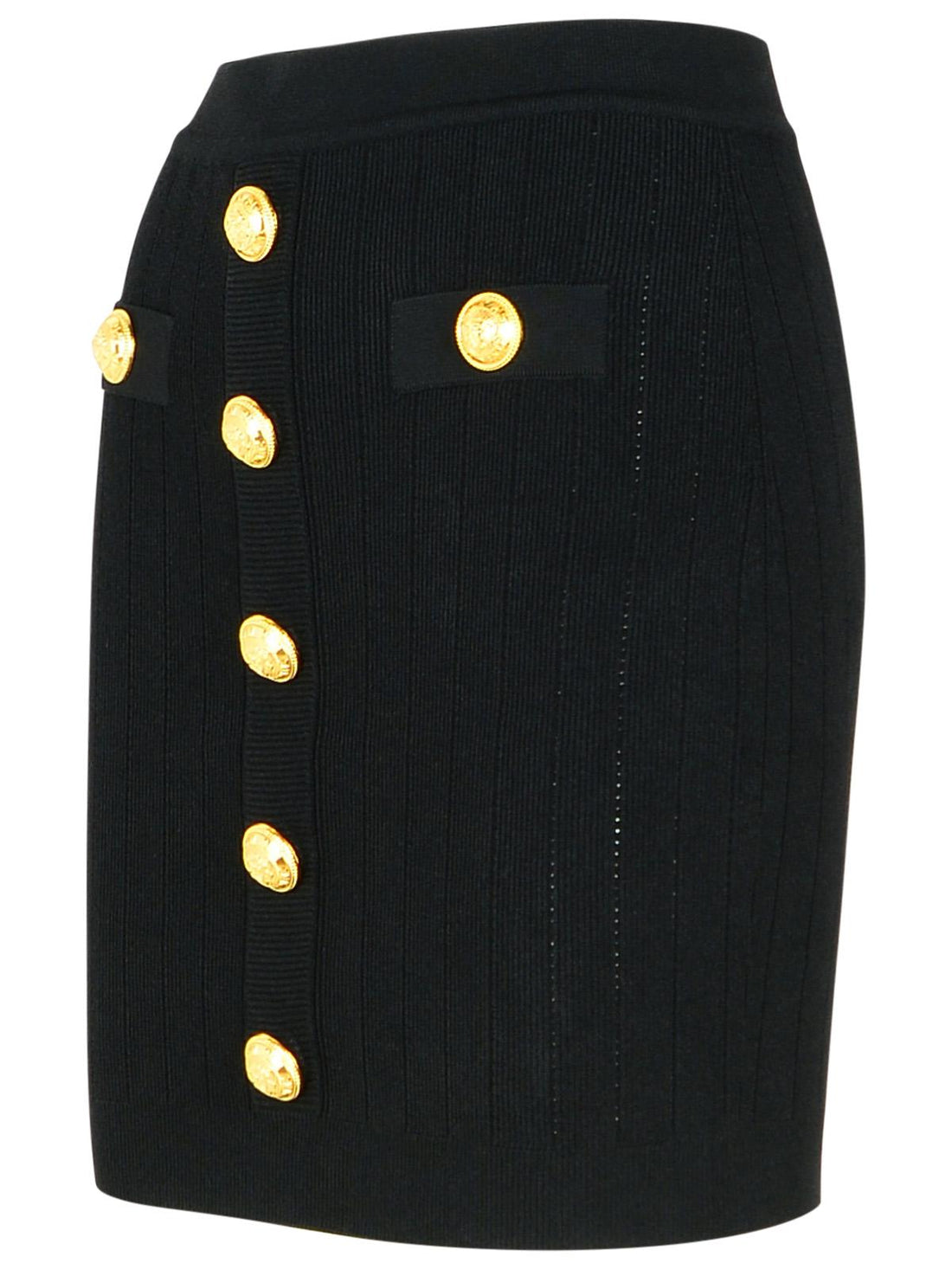 Balmain Black Viscose Blend Miniskirt Women by Luosophy