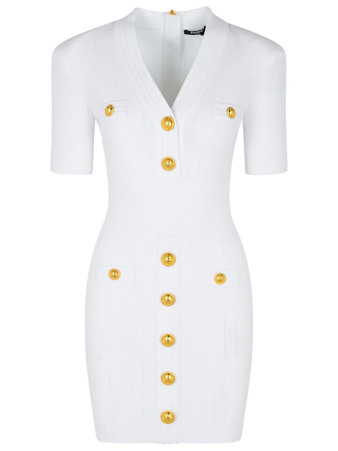Balmain White Viscose Blend Dress Women by Luosophy