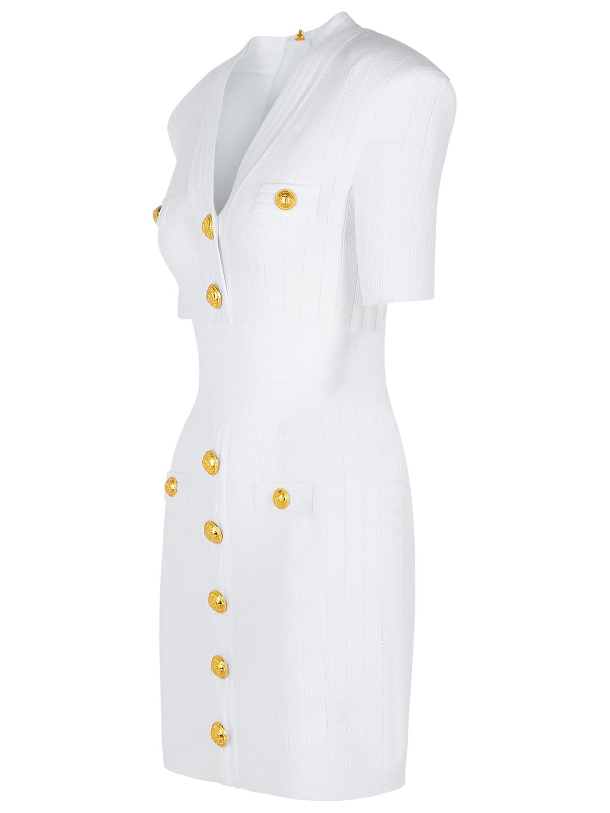 Balmain White Viscose Blend Dress Women by Luosophy