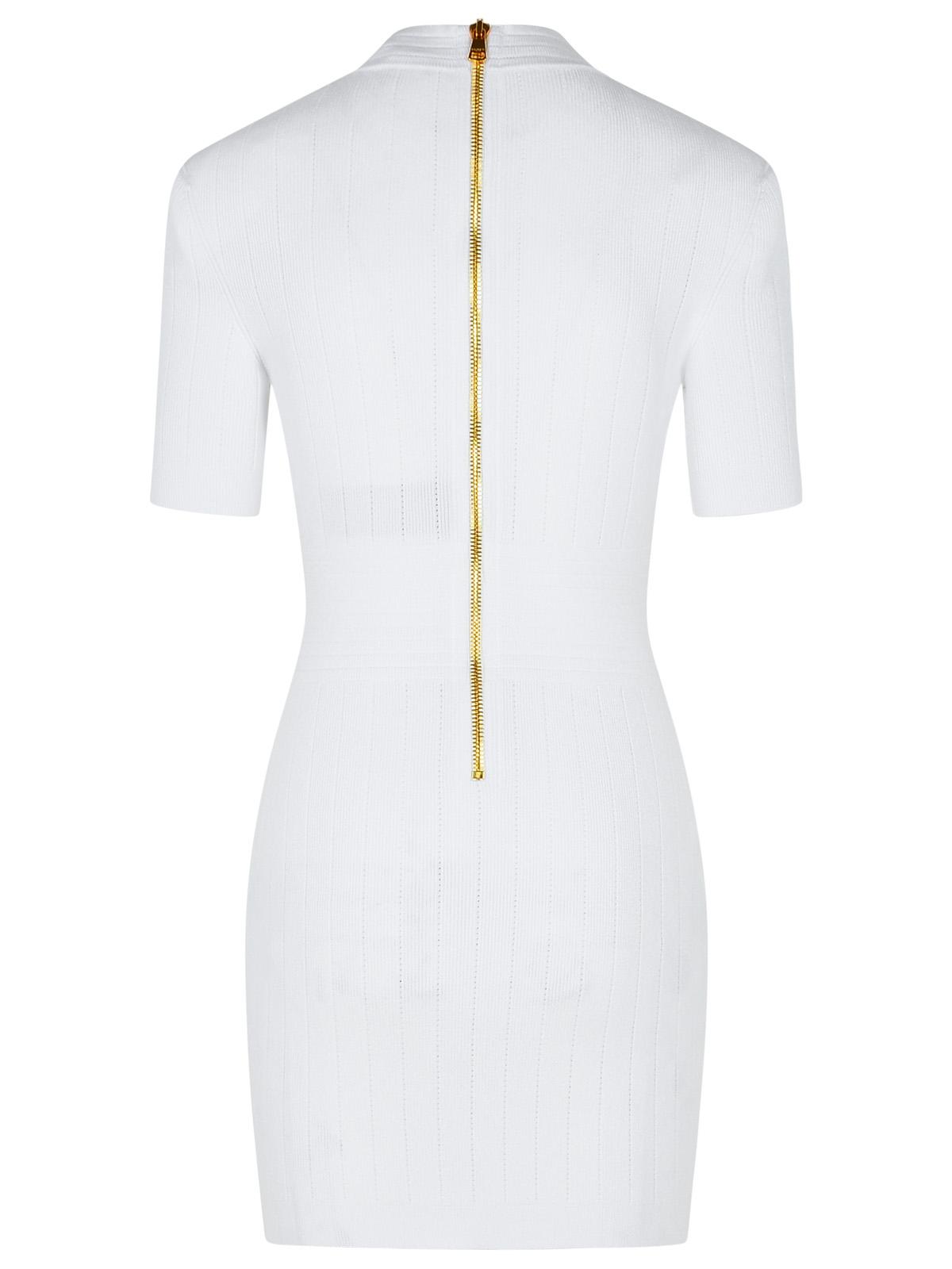 Balmain White Viscose Blend Dress Women by Luosophy