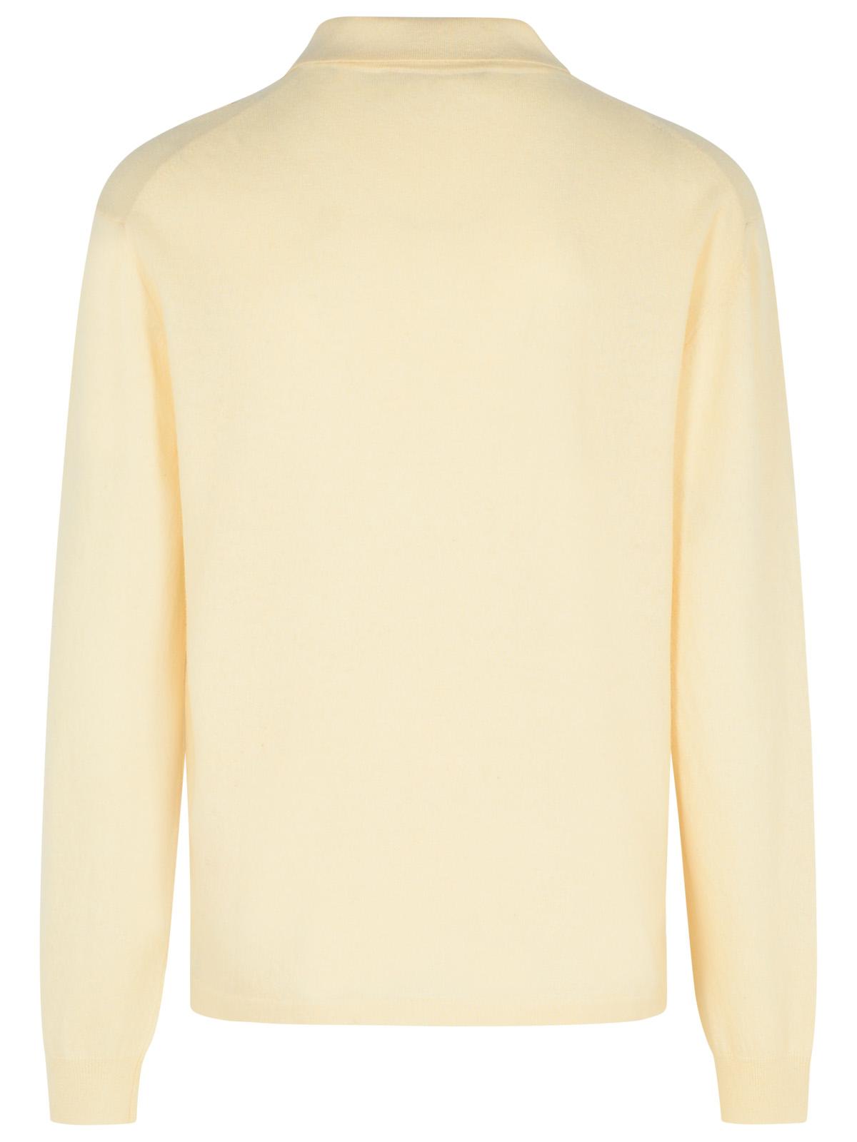 Marni Ivory Virgin Wool Polo Shirt Men by Luosophy