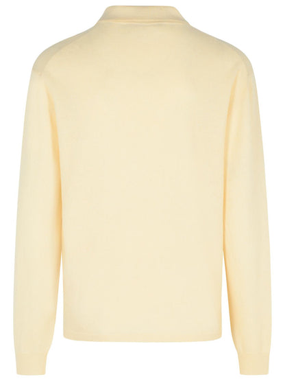 Marni Ivory Virgin Wool Polo Shirt Men by Luosophy