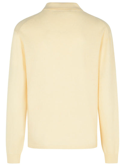 Marni Ivory Virgin Wool Polo Shirt Men