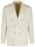Eleventy Cream Cotton Blend Blazer Men by Luosophy