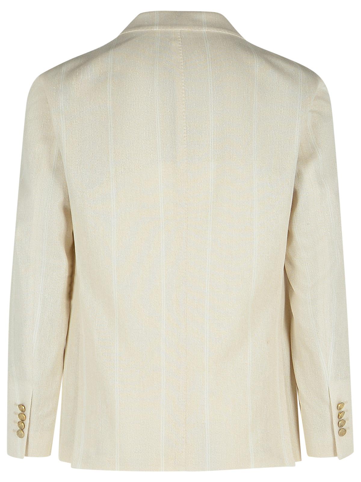 Eleventy Cream Cotton Blend Blazer Men by Luosophy