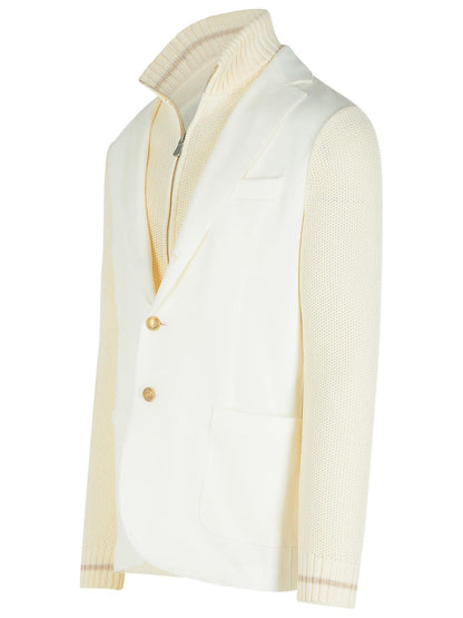 Eleventy White Cotton Blend Cardigan Men by Luosophy