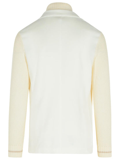 Eleventy White Cotton Blend Cardigan Men by Luosophy