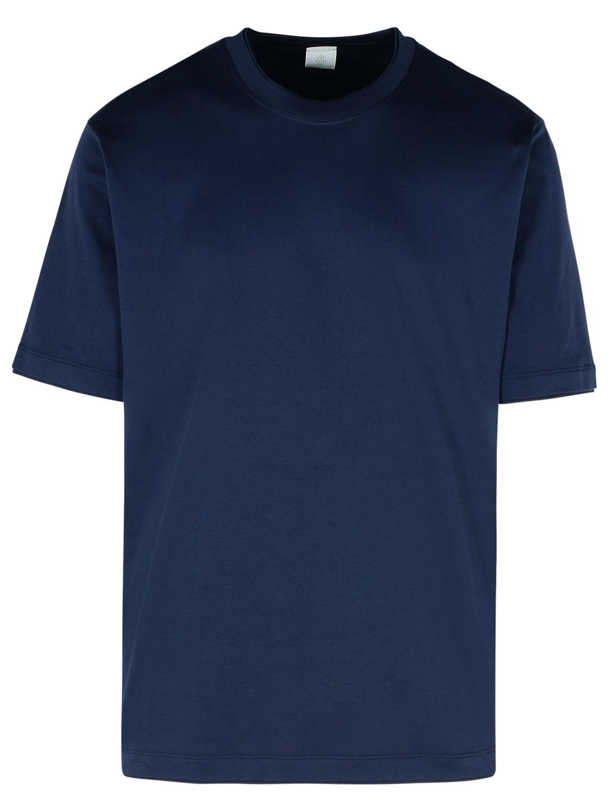 Eleventy Blue Cotton T-Shirt Men by Luosophy