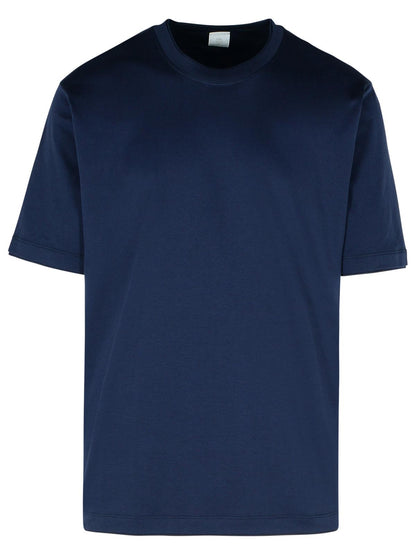 Eleventy Blue Cotton T-Shirt Men by Luosophy