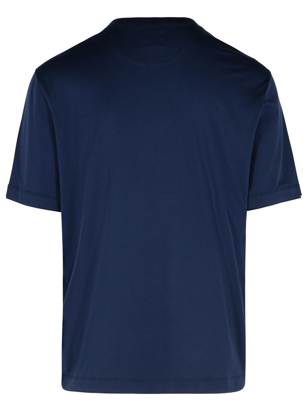 Eleventy Blue Cotton T-Shirt Men by Luosophy