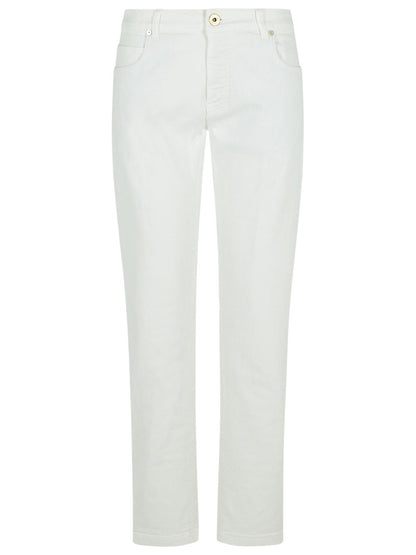 Eleventy White Cotton Pants Men by Luosophy