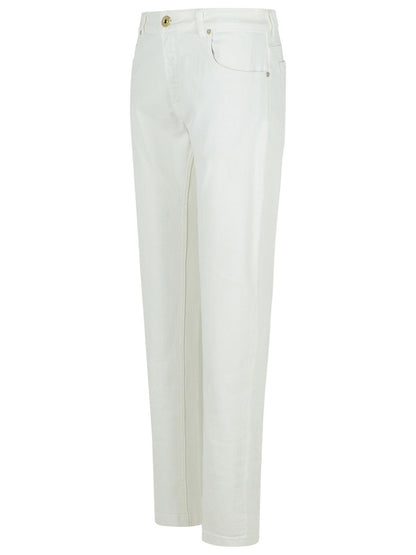 Eleventy White Cotton Pants Men by Luosophy