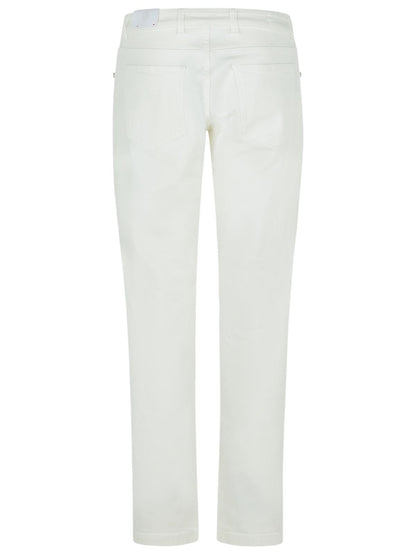 Eleventy White Cotton Pants Men by Luosophy
