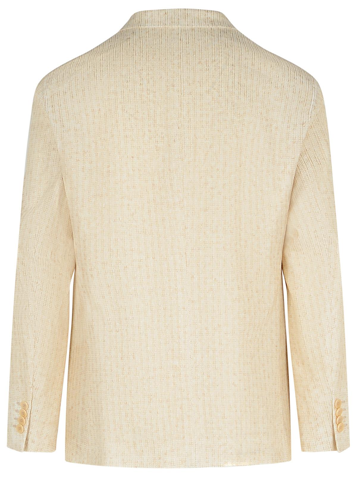 Etro Blazer In Cream Linen Blend Men by Luosophy