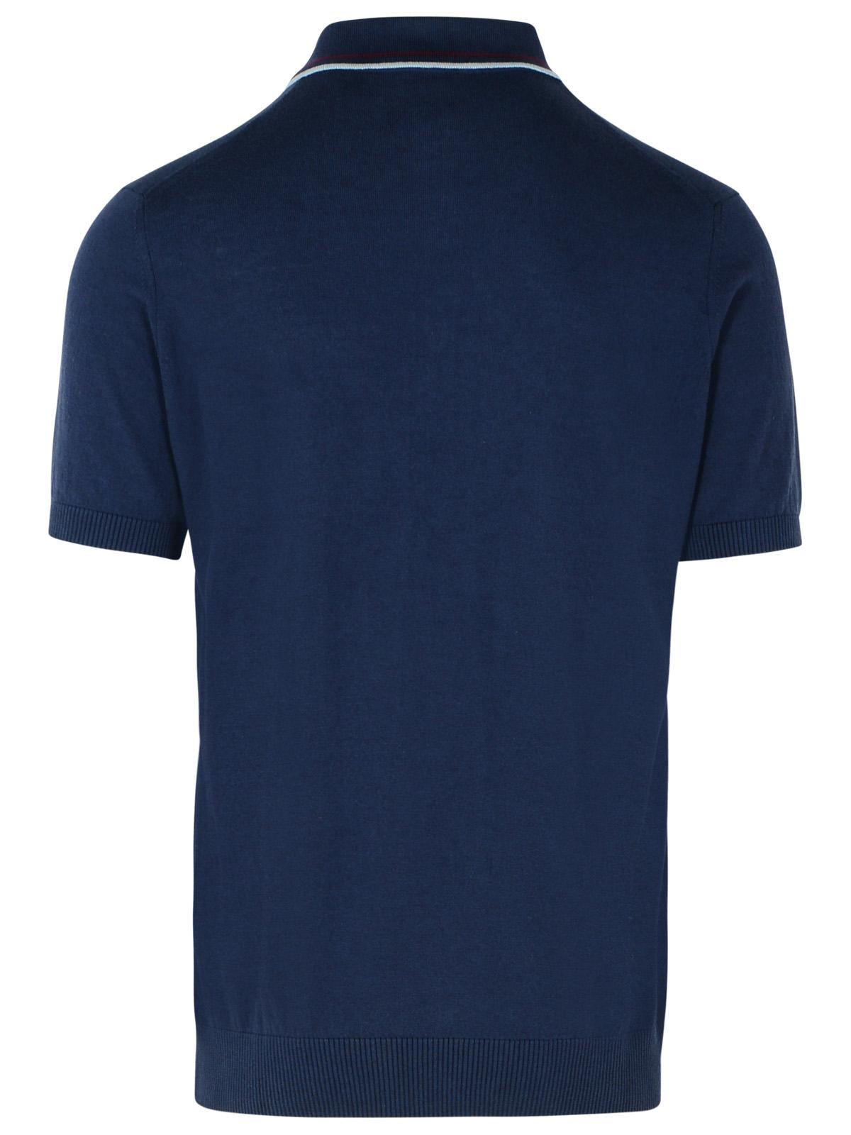 Etro Navy Cotton Polo Shirt Men by Luosophy