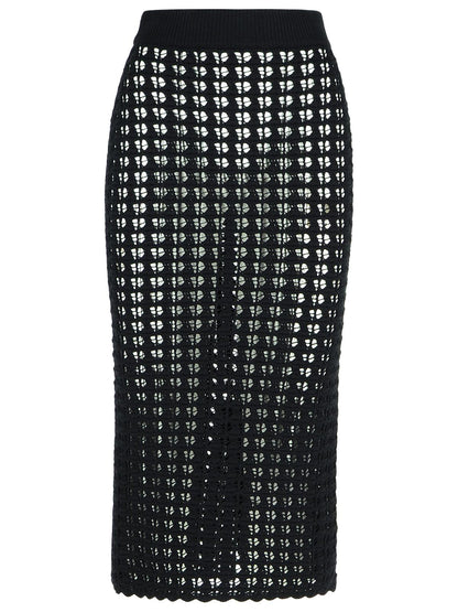 Dolce &amp; Gabbana Black Virgin Wool Skirt Women by Luosophy