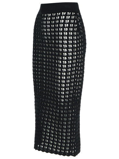 Dolce &amp; Gabbana Black Virgin Wool Skirt Women by Luosophy
