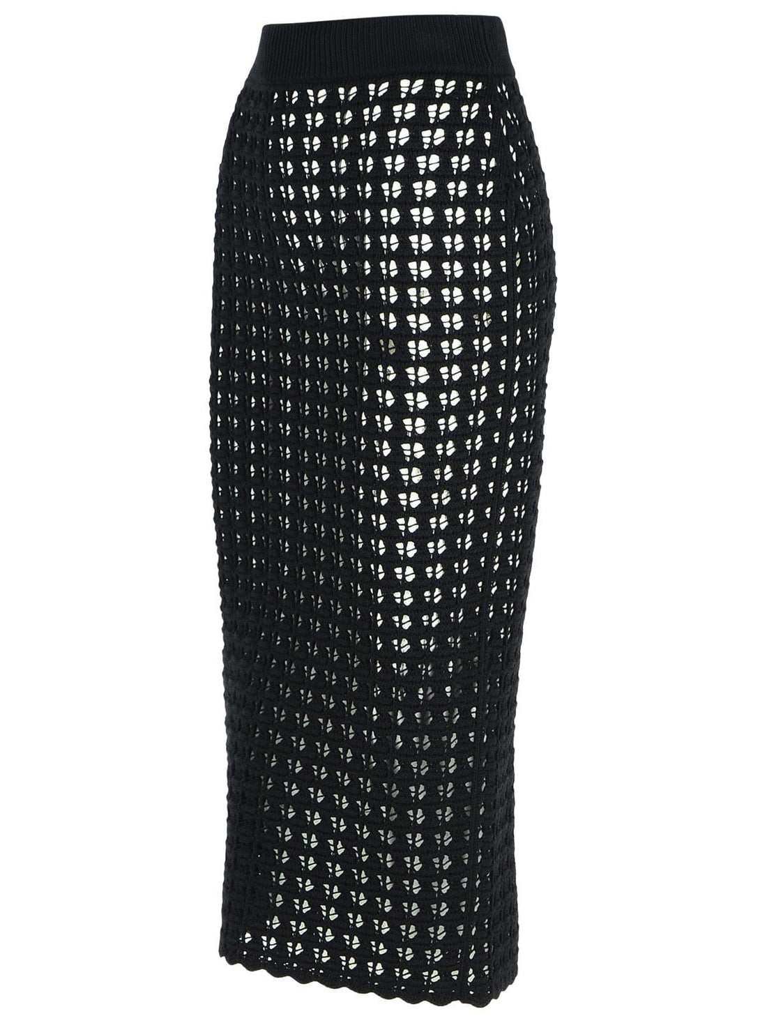 Dolce &amp; Gabbana Black Virgin Wool Skirt Women