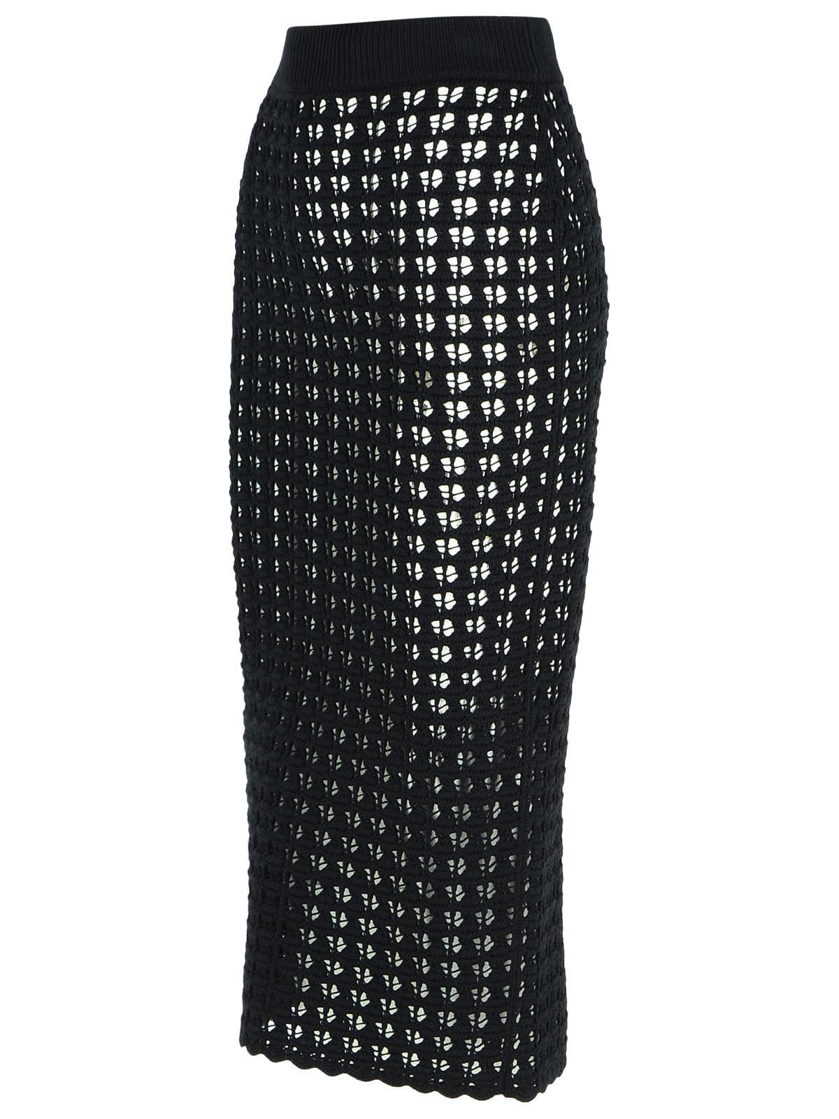 Dolce &amp; Gabbana Black Virgin Wool Skirt Women