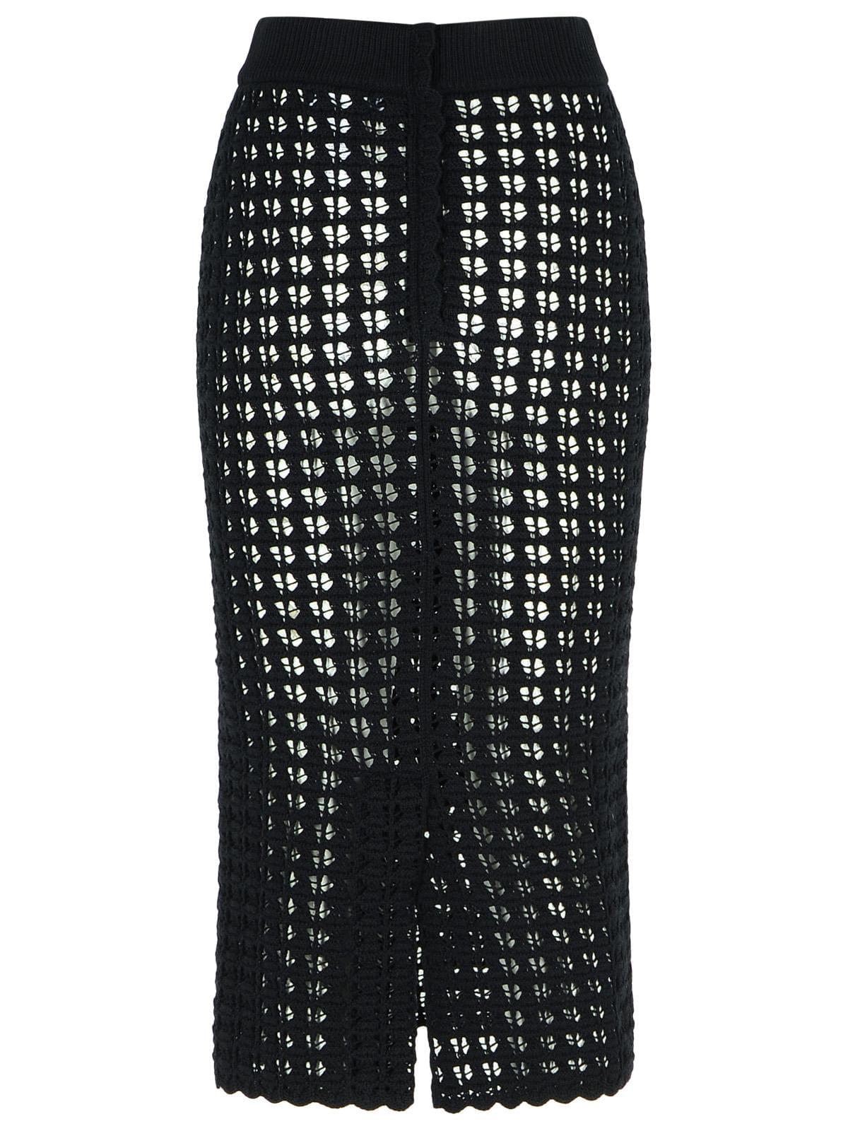 Dolce &amp; Gabbana Black Virgin Wool Skirt Women