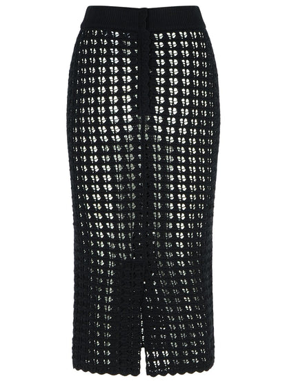 Dolce &amp; Gabbana Black Virgin Wool Skirt Women