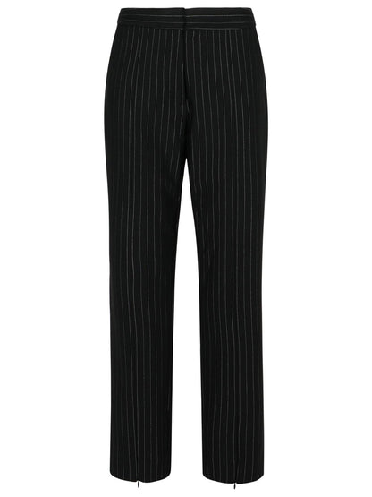 Ganni Black Viscose Blend Trousers Women by Luosophy