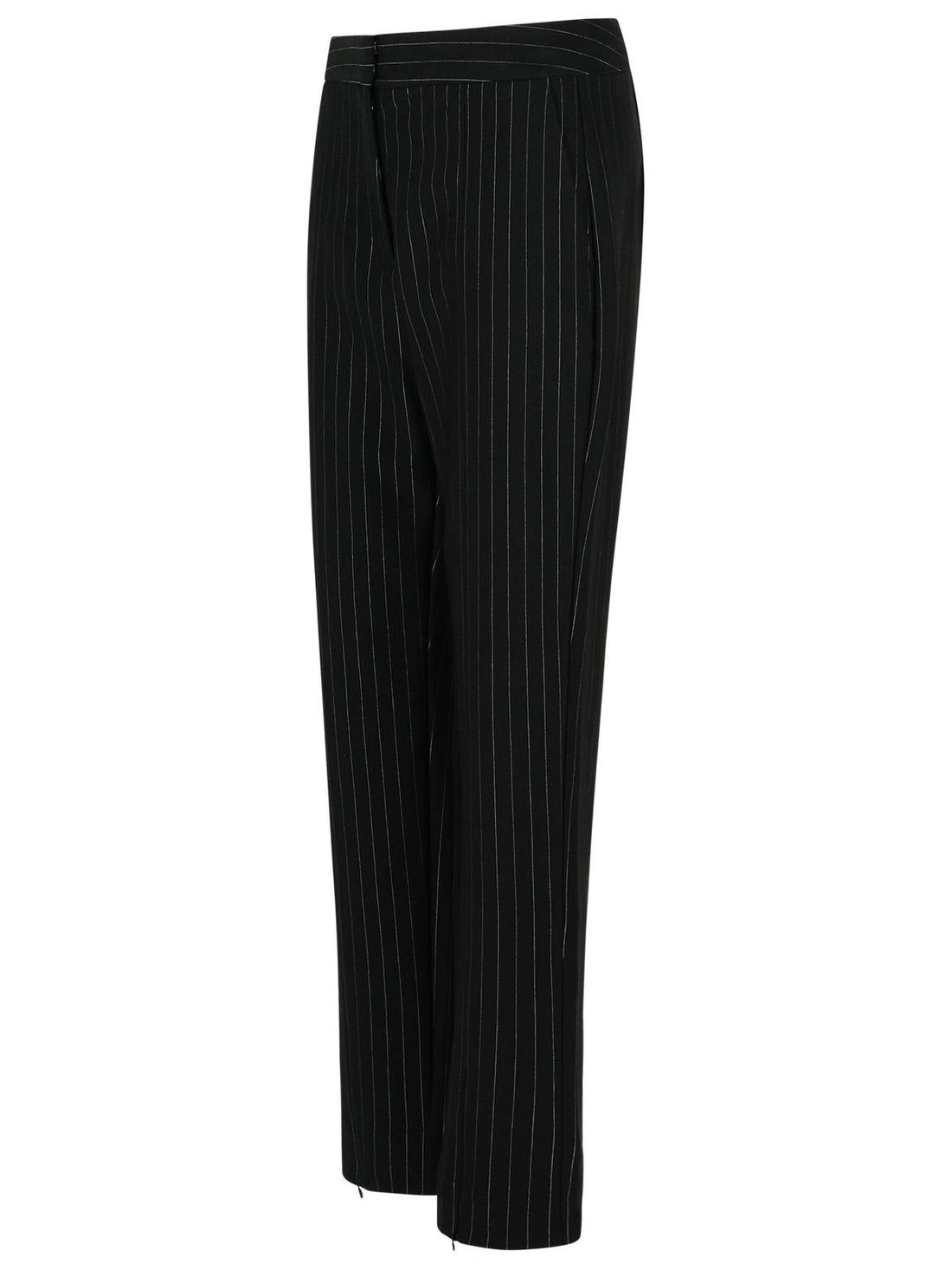 Ganni Black Viscose Blend Trousers Women by Luosophy