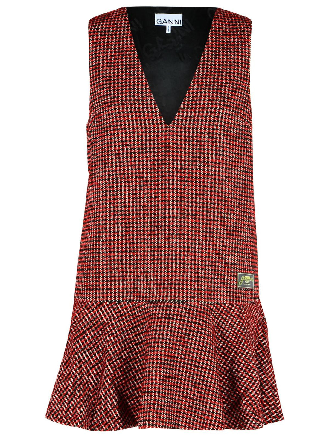 Ganni Red Wool Blend Dress Women by Luosophy