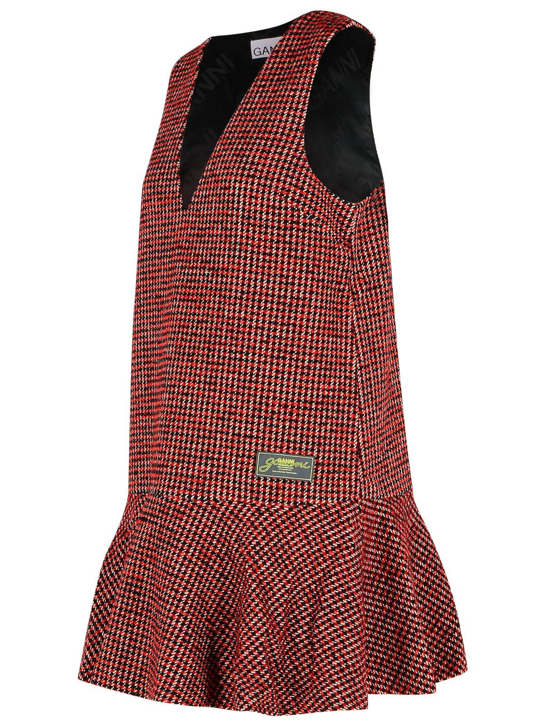 Ganni Red Wool Blend Dress Women by Luosophy