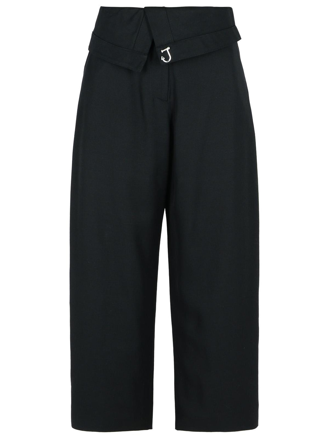 Jw Anderson Black Viscose Trousers Women by Luosophy