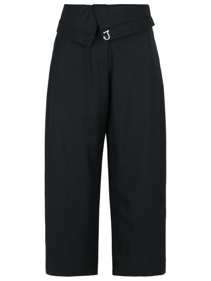 Jw Anderson Black Viscose Trousers Women by Luosophy
