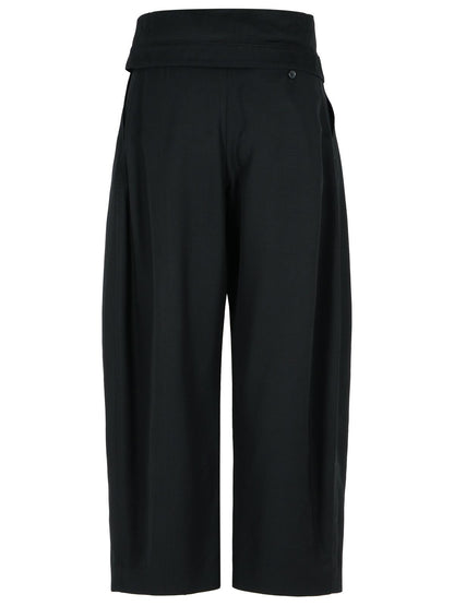 Jw Anderson Black Viscose Trousers Women by Luosophy