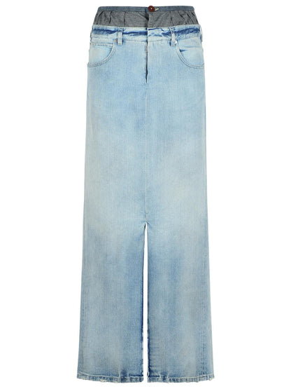 Maison Margiela Blue Denim Skirt Women by Luosophy