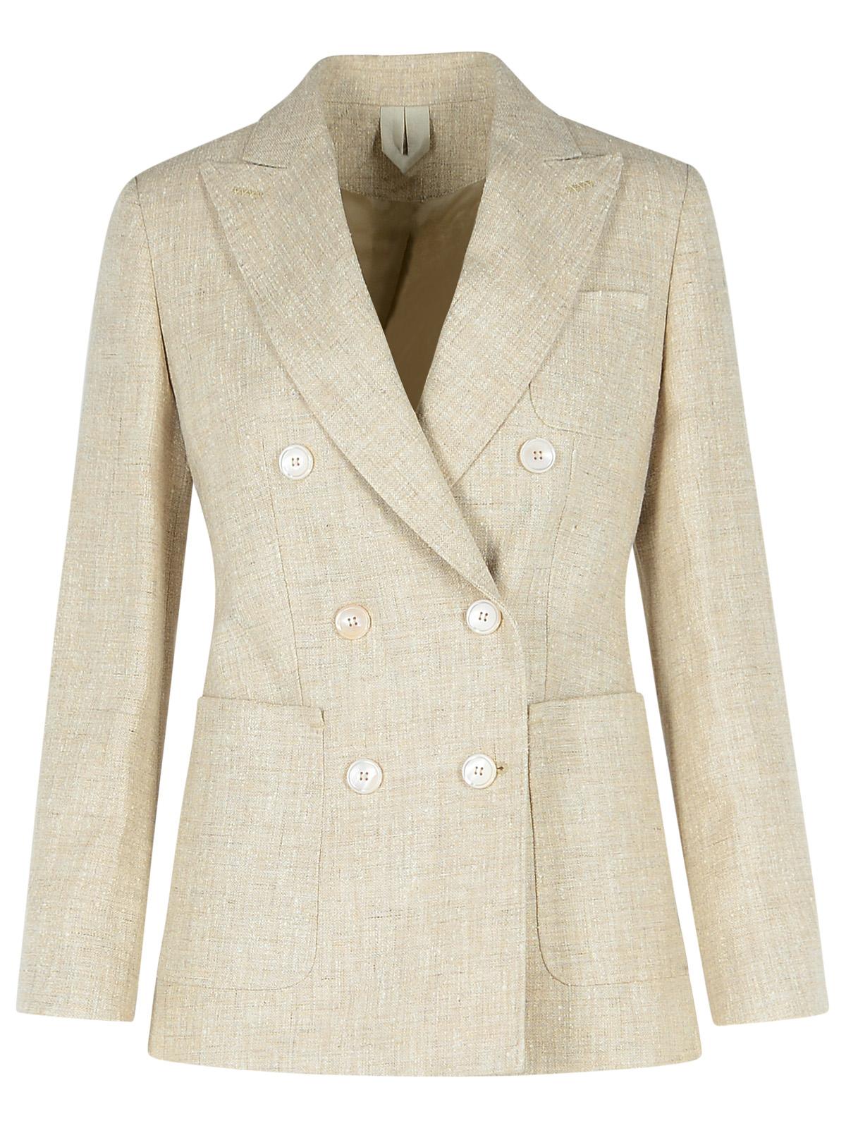 Max Mara Ivory Linen Blend Blazer Women by Luosophy