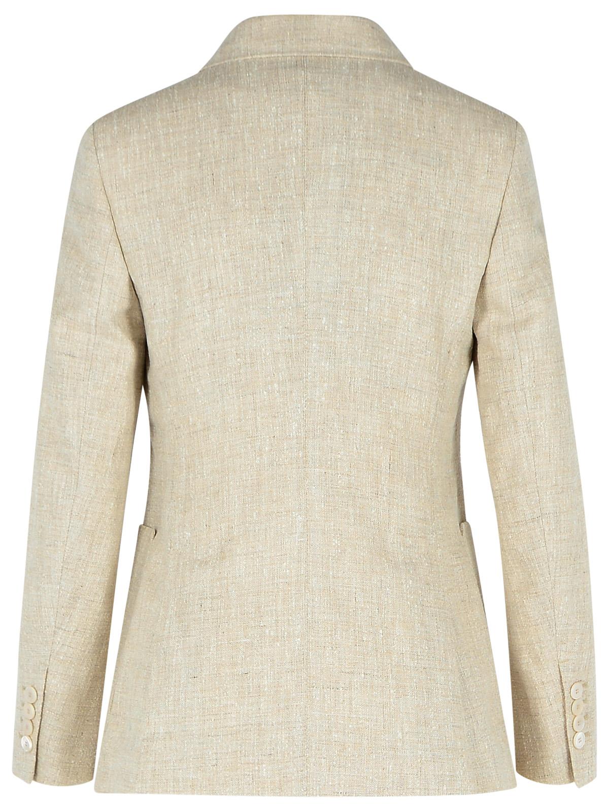 Max Mara Ivory Linen Blend Blazer Women by Luosophy