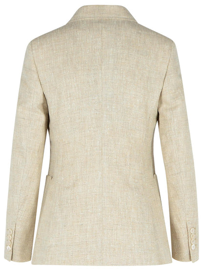 Max Mara Ivory Linen Blend Blazer Women by Luosophy