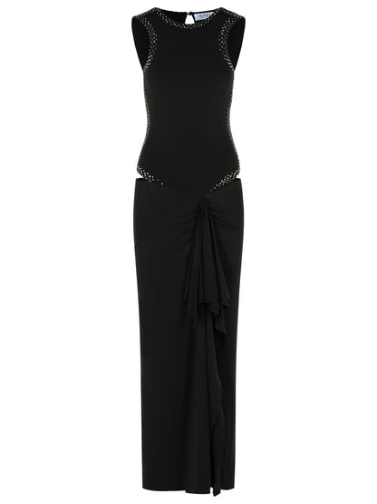 The Attico Dress In Black Acetate Blend Women by Luosophy