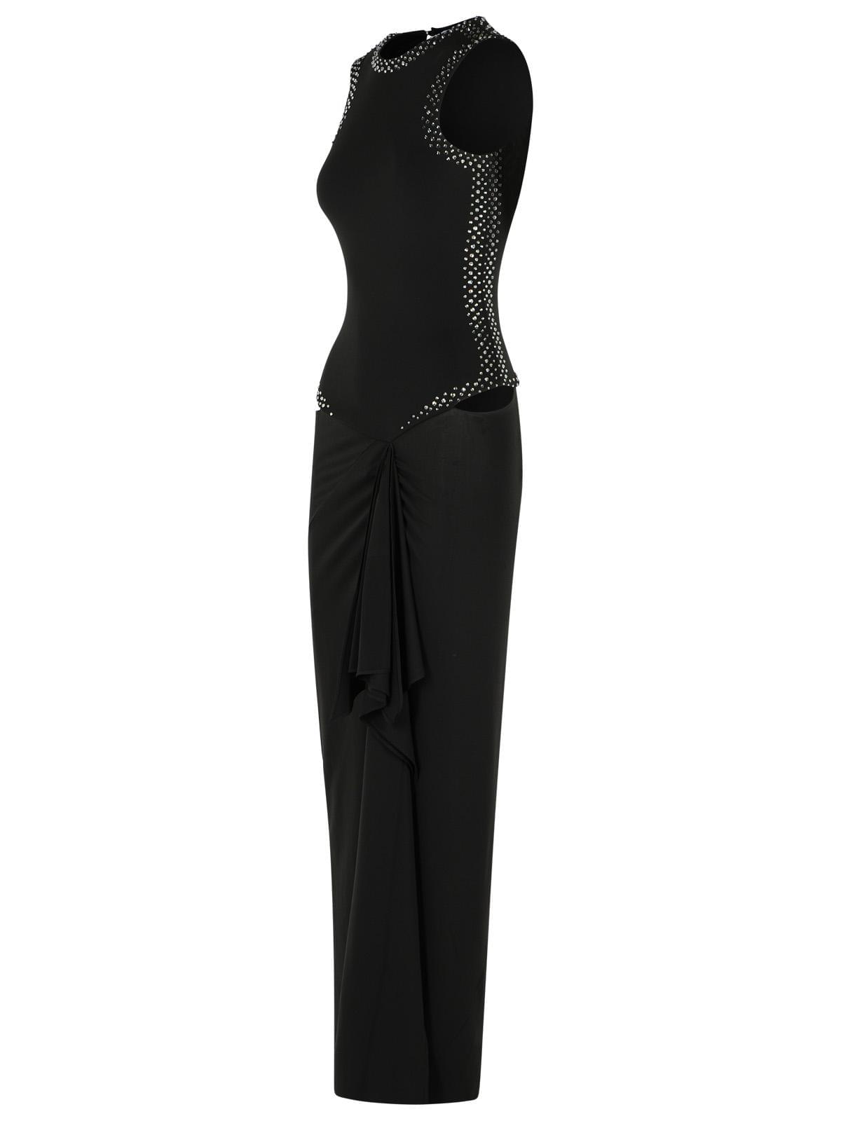 The Attico Dress In Black Acetate Blend Women