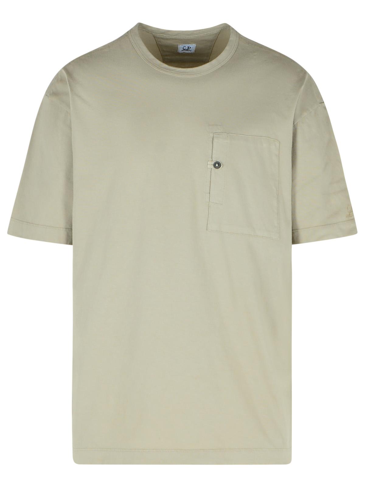 C.P. Company Beige Cotton T-Shirt Men by Luosophy