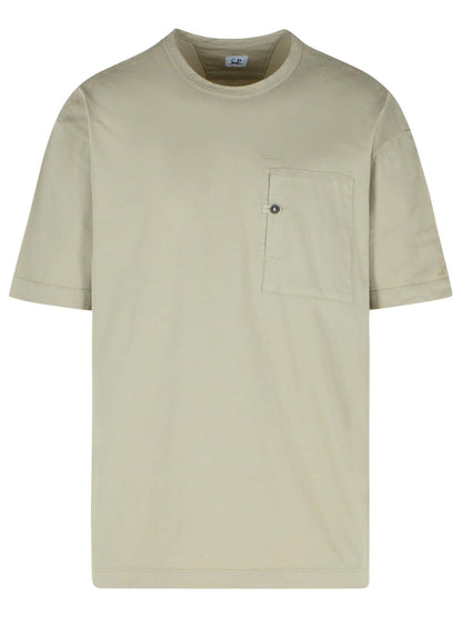 C.P. Company Beige Cotton T-Shirt Men by Luosophy