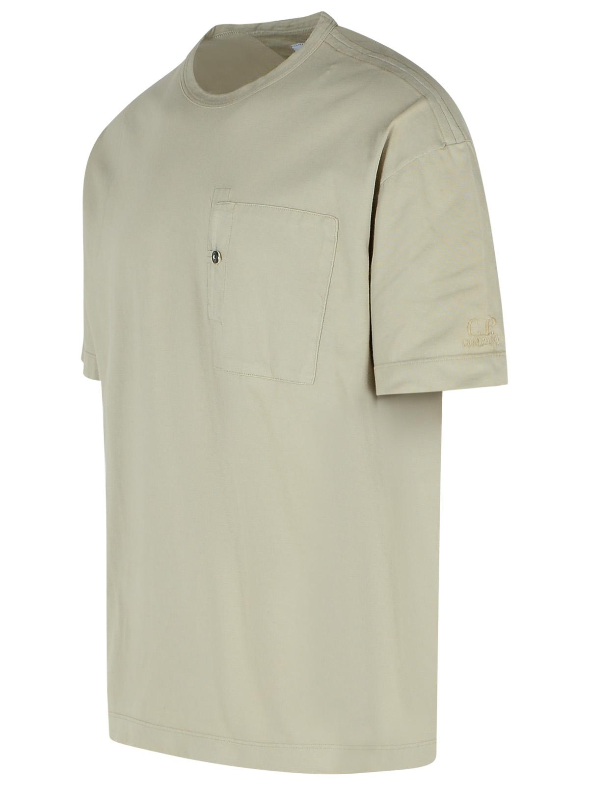 C.P. Company Beige Cotton T-Shirt Men by Luosophy