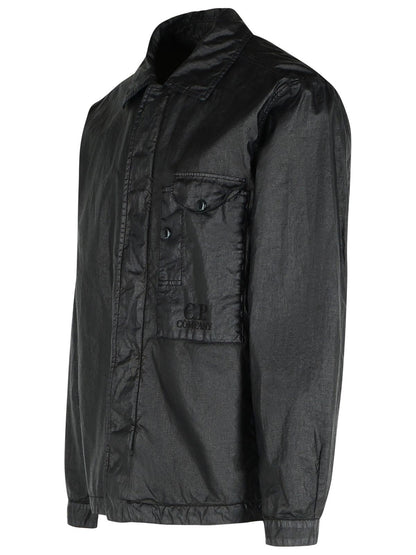 C.P. Company Black Linen Shirt Men by Luosophy