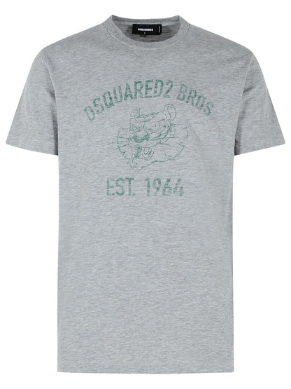 Dsquared2 Gray Cotton T-Shirt Men by Luosophy