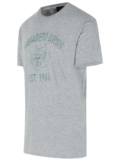 Dsquared2 Gray Cotton T-Shirt Men by Luosophy